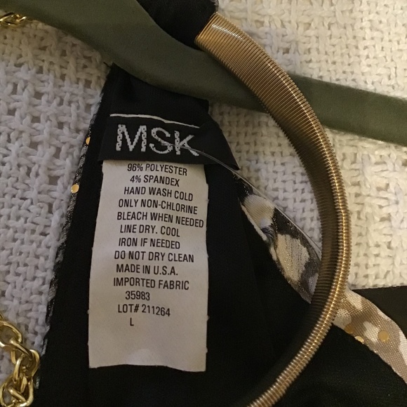 NWT MSK Black and Gold Wide Leg Jumpsuit - Picture 7 of 7